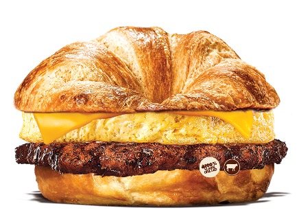 Burger King Breakfast Menu - Beef Croissan'wich with Egg