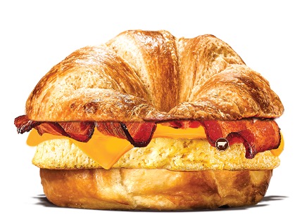 Burger King Breakfast Menu - Beefacon Croissan'wich with Egg