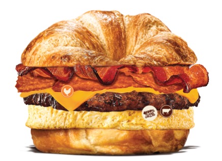 Burger King Breakfast Menu - Fully Loaded Croissan'wich with Egg