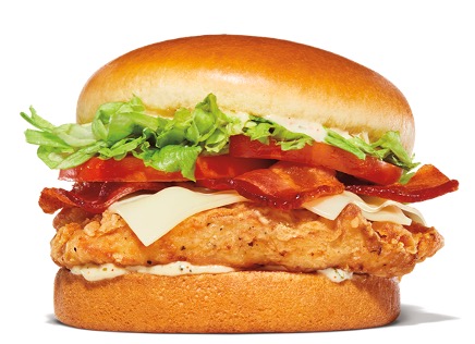 Burger King Chicken Menu - Bacon and Swiss Royal Crispy Chicken