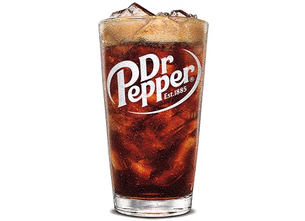 Burger King Drinks Menu - Dr Pepper