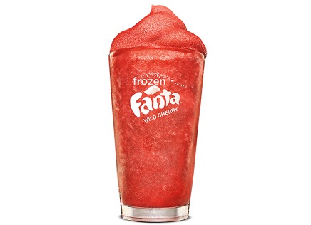 Burger King Drinks Menu - Frozen Fanta Wild Cherry